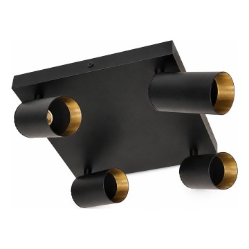Plafondspot FILO 4xGU10/30W/230V zwart/goud