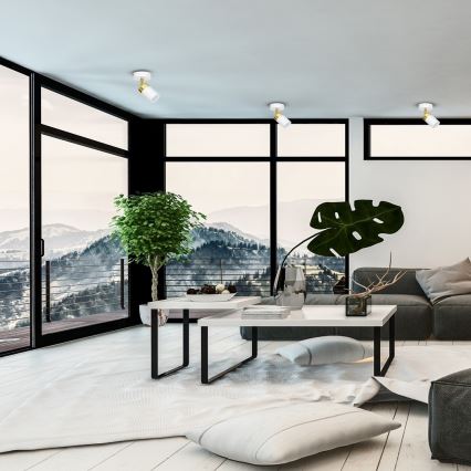 Plafondspot JOKER 1xGU10/25W/230V wit/goud