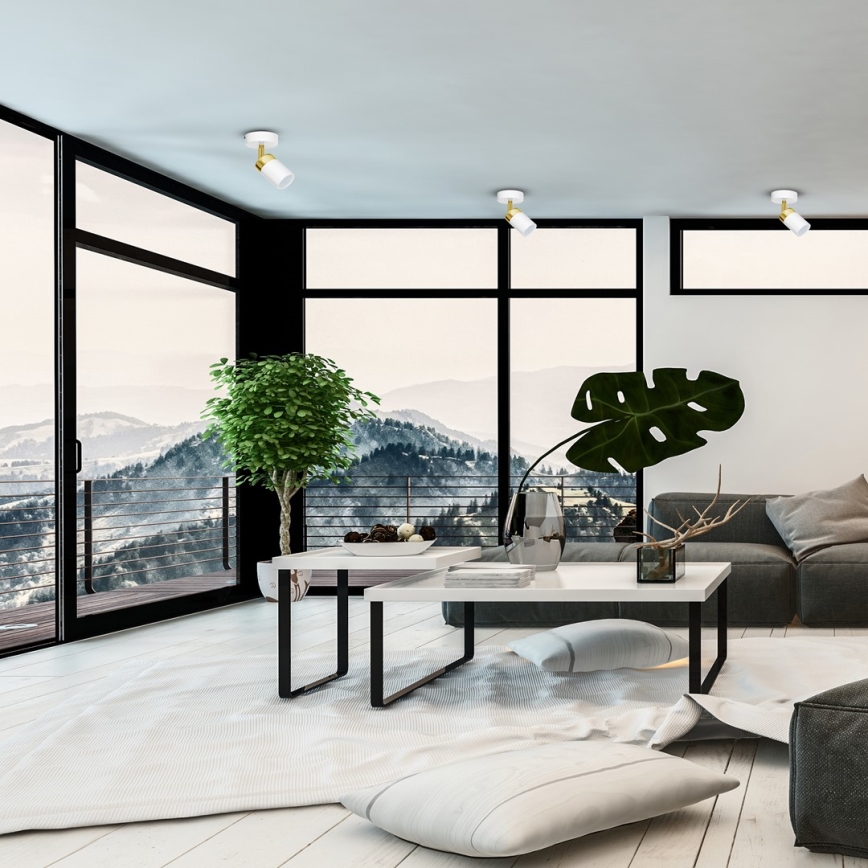 Plafondspot JOKER 1xGU10/25W/230V wit/goud