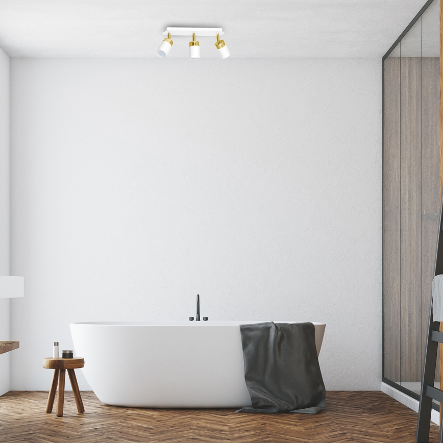 Plafondspot JOKER 3xGU10/25W/230V wit/goud