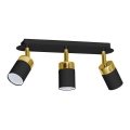Plafondspot JOKER 3xGU10/25W/230V zwart/goud