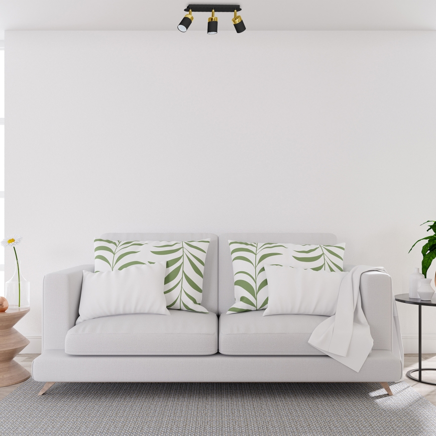 Plafondspot JOKER 3xGU10/25W/230V zwart/goud