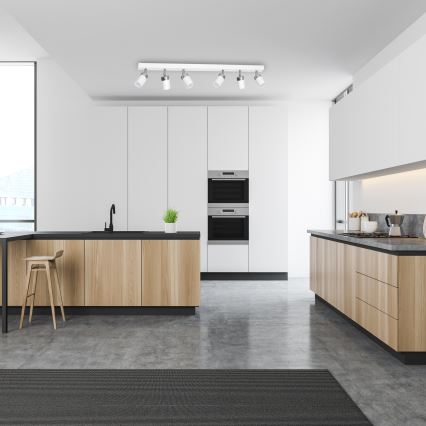 Plafondspot JOKER 6xGU10/25W/230V wit/glanzend chroom