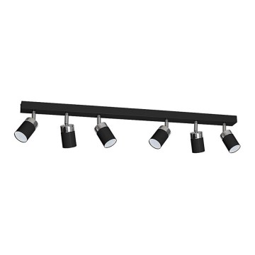 Plafondspot JOKER 6xGU10/25W/230V zwart/glanzend chroom