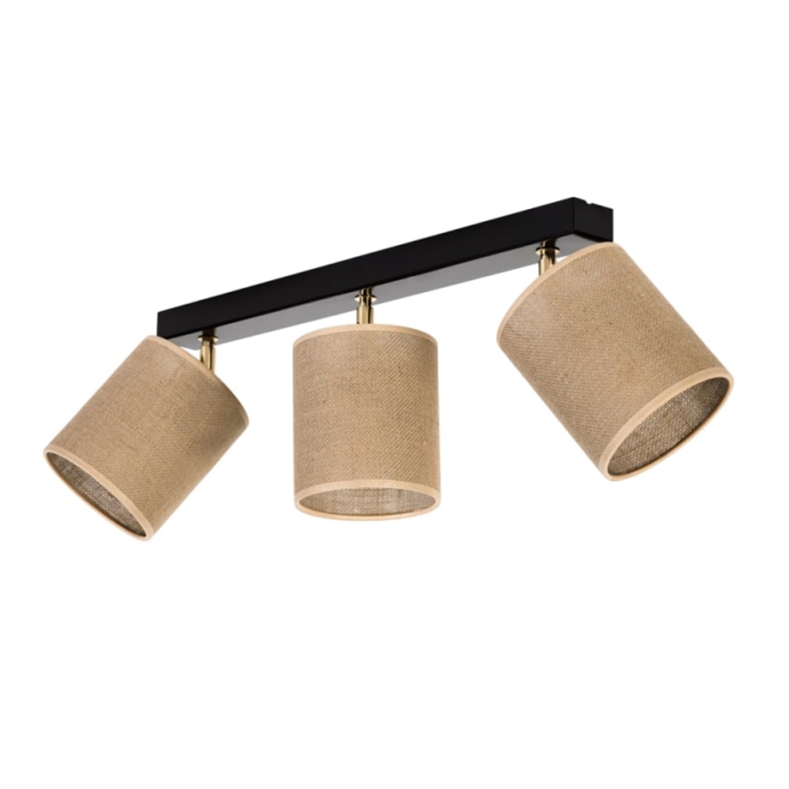 Plafondspot JUTE 3xE27/25W/230V - FSC-gecertificeerd