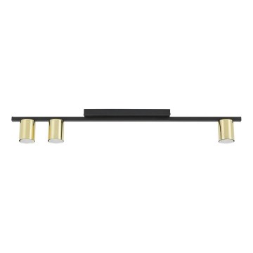 Plafondspot LOGAN 3xGU10/10W/230V zwart/goud