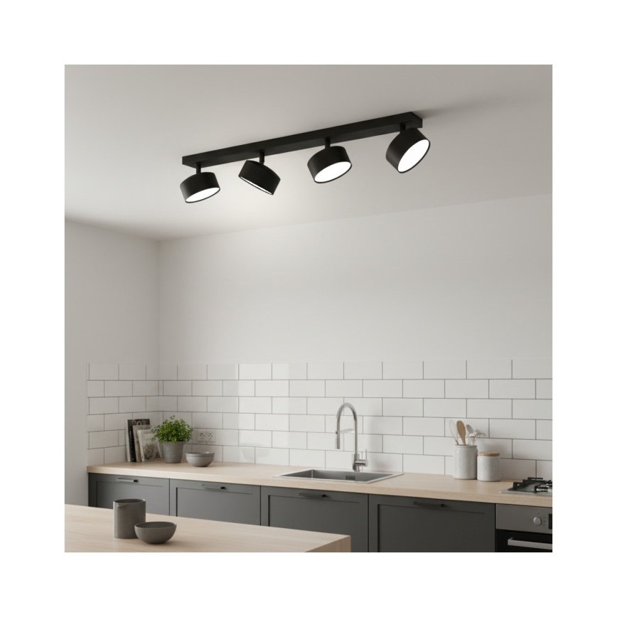 Plafondspot LUNVIGO 4xGX53/35W/230V zwart