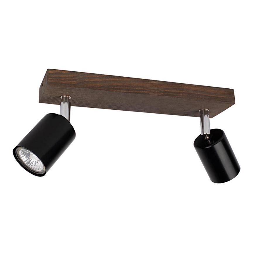 Plafondspot MANARA 2xGU10/5W/230V dennenhout