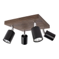 Plafondspot MANARA 4xGU10/5W/230V dennenhout
