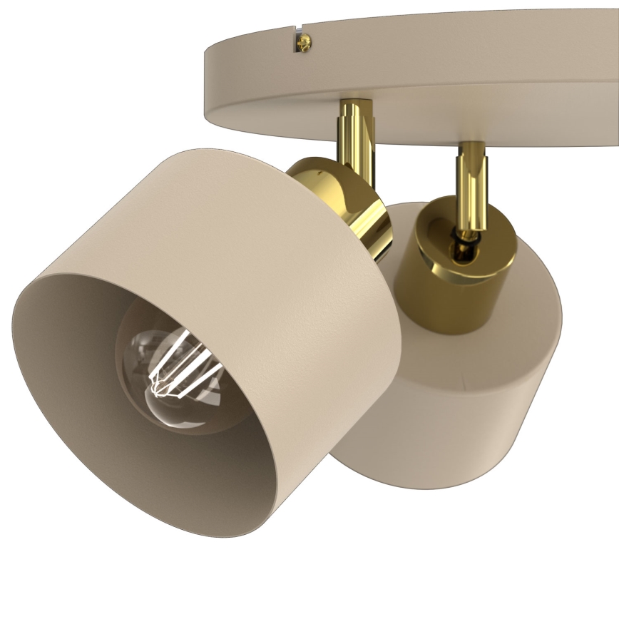Plafondspot PARKLA 3xE27/15W/230V beige/goud
