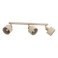 Plafondspot PARKLA 3xE27/15W/230V beige/goud