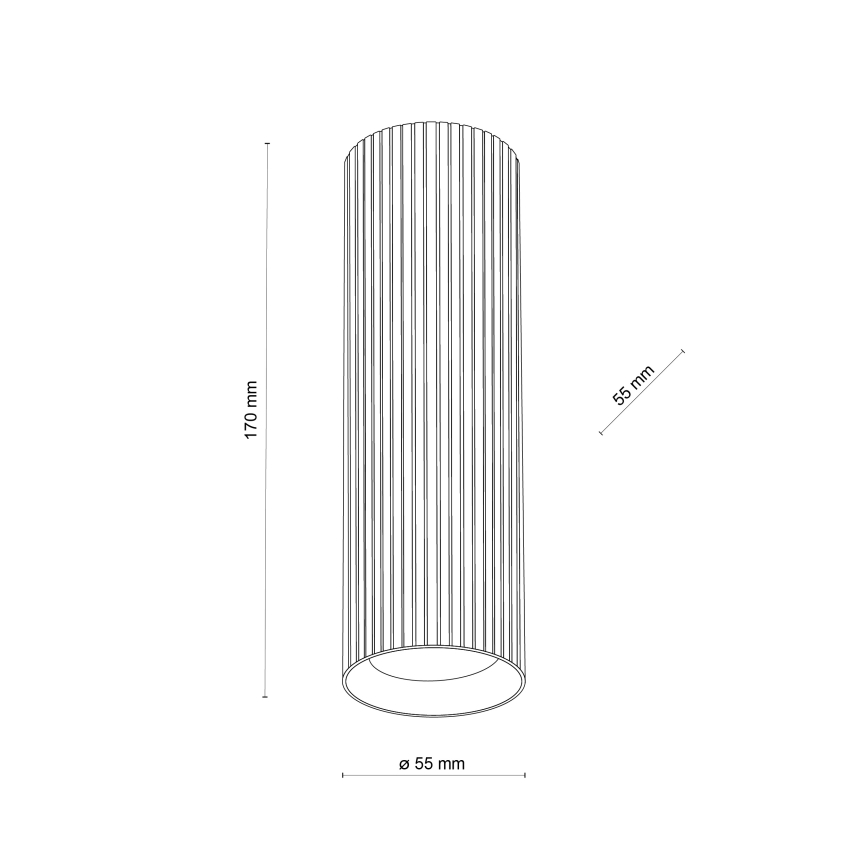 Plafondspot TUNE M 1xGU10/10W/230V 17 cm zwart