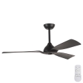 Plafondventilator Ø 132 cm IP44 zwart + afstandsbediening