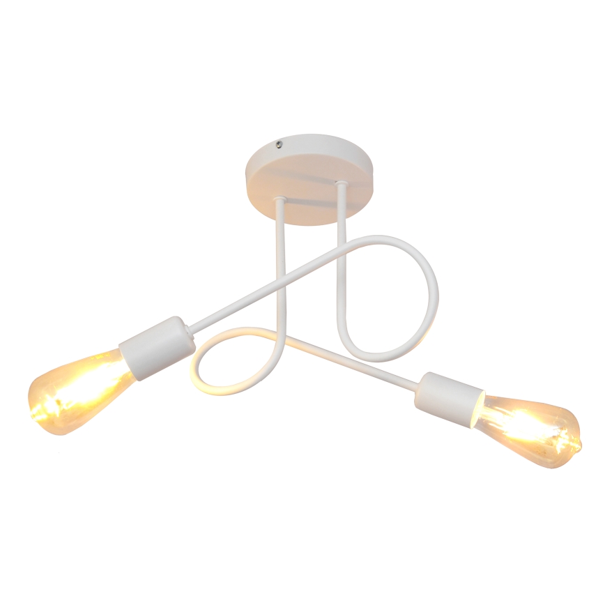 Plafondverlichting OXFORD 2xE27/15W/230V wit