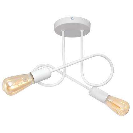 Plafondverlichting OXFORD 2xE27/15W/230V wit