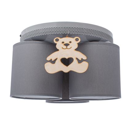 Plafondverlichting voor kinderen BEAR 3xE27/60W/230V