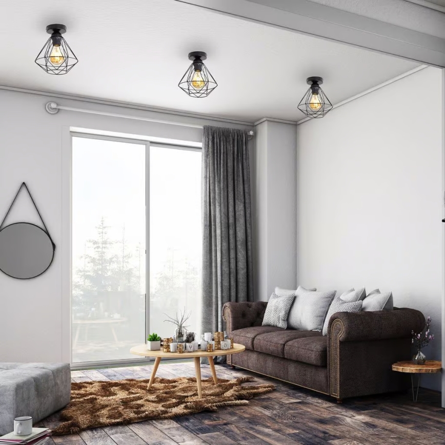 Plafonnier 1xE27/40W/230V noir