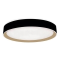 Plafonnier à intensité variable avec commande vocale OPAL LED/48W/230V 2700-6500K noir + Télécommande