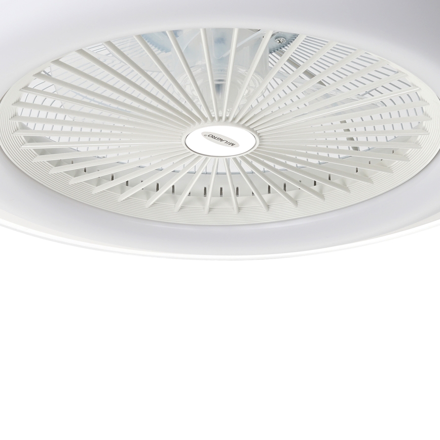 Plafonnier à intensité variable avec un ventilateur ZONDA LED/48W/230V 3000-6000K blanc + télécommande