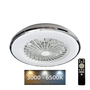 Plafonnier à intensité variable avec ventilateur OPAL LED/48W/230V 3000-6500K + télécommande