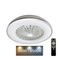 Plafonnier à intensité variable avec ventilateur OPAL LED/48W/230V 3000-6500K + télécommande