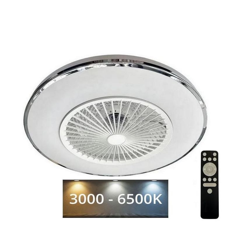 Plafonnier à intensité variable avec ventilateur OPAL LED/72W/230V 3000-6500K + Télécommande