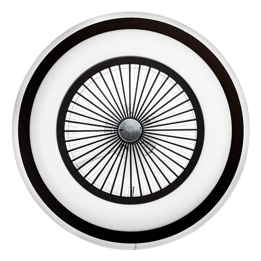 Plafonnier à intensité variable avec ventilateur ZEPHYR LED/48W/230V 3000-6000K noir + Télécommande