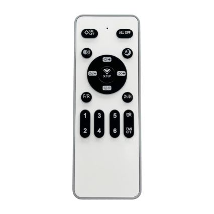 Plafonnier à intensité variable avec ventilateur ZEPHYR LED/48W/230V 3000-6000K noir + Télécommande