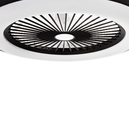 Plafonnier à intensité variable avec ventilateur ZONDA LED/48W/230V 3000-6000K noir + Télécommande