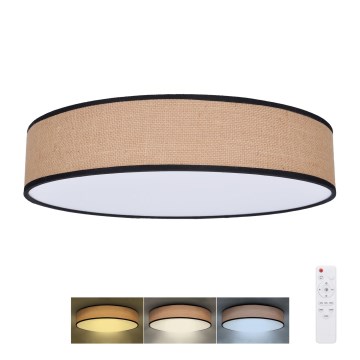 Plafonnier à intensité variable BROWNIE LED/60W/230V 3000-6500K marron d. 50 cm + télécommande