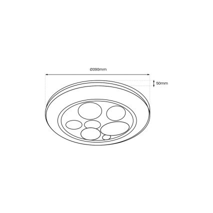 Plafonnier à intensité variable BUBBLES LED/30W/230V 3000-6000K + télécommande