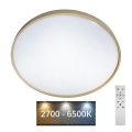 Plafonnier à intensité variable DRINA LED/36W/230V 2700-6500K d. 50 cm + télécommande
