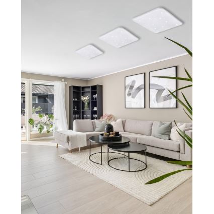 Plafonnier à intensité variable FLORA LED/36W/230V 2700-6500K 43x43 cm + télécommande