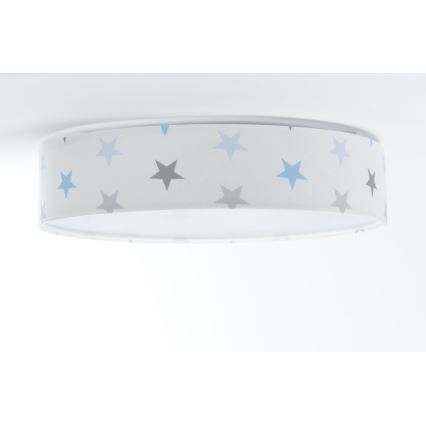 Plafonnier enfant à intensité variable SMART GALAXY KIDS LED/24W/230V 3000-6500K étoiles gris/blanc/bleu + télécommande