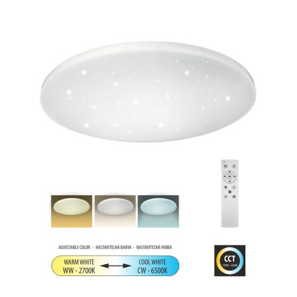 Plafonnier à intensité variable IPOLY LED/60W/230V 2700-6500K d. 58 cm + télécommande