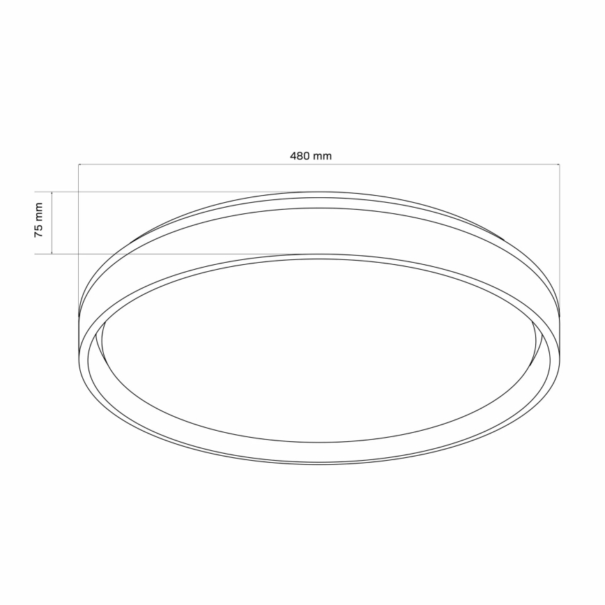 Plafonnier à intensité variable salle de bain JADWIGA LED/72W/230V d. 48 cm 3000-6000K IP44 + télécommande