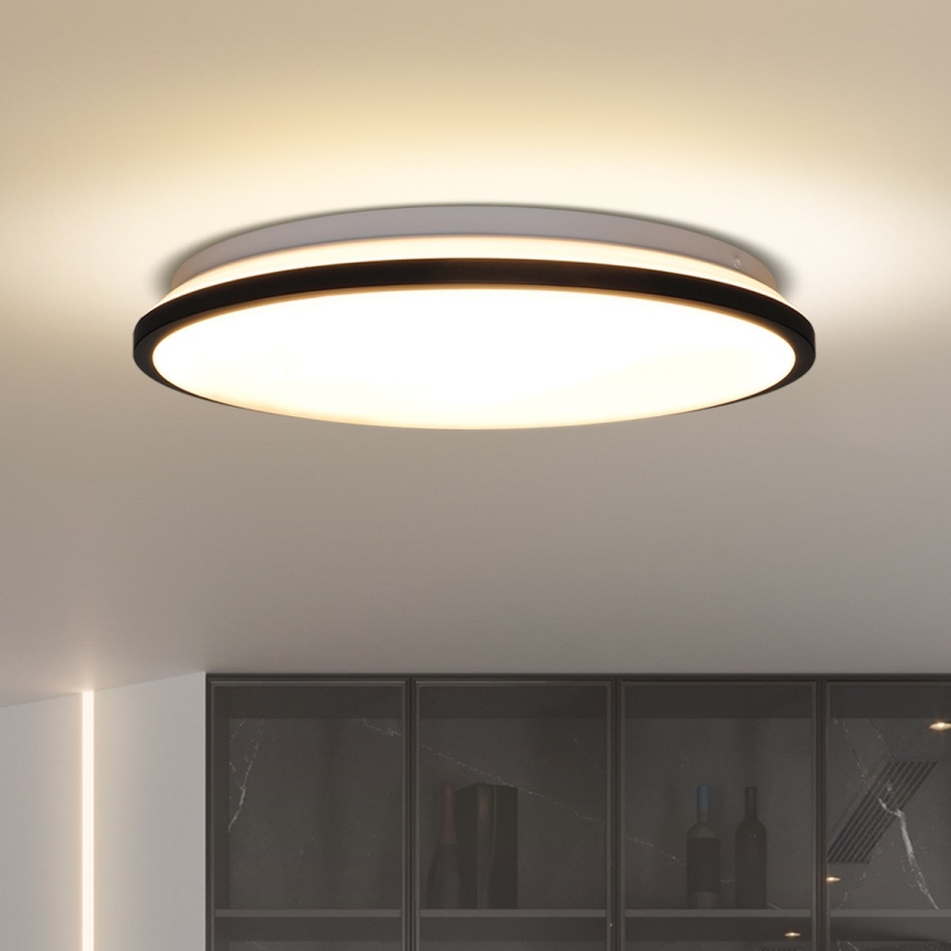 Plafonnier à intensité variable JAMIL LED/48W/230V 3000-6500K noir + télécommande