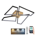 Plafonnier à intensité variable LED/115W/230V 3000-6500K marron/noir + télécommande