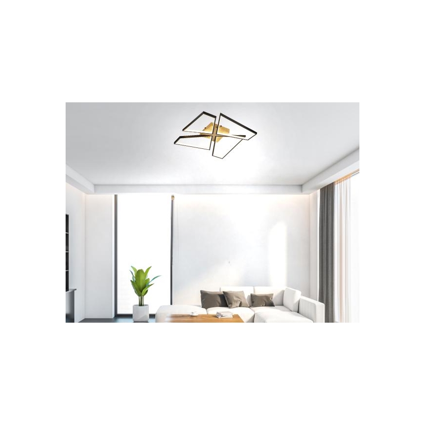 Plafonnier à intensité variable LED/115W/230V 3000-6500K marron/noir + télécommande