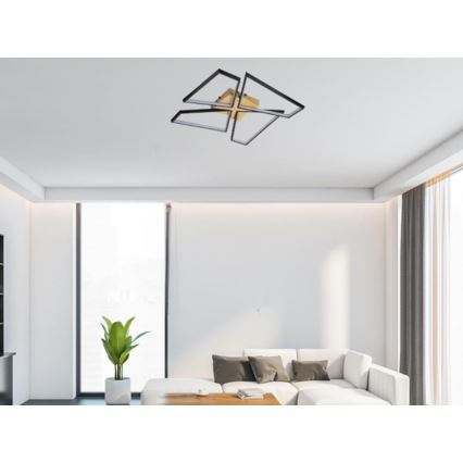 Plafonnier à intensité variable LED/115W/230V 3000-6500K marron/noir + télécommande