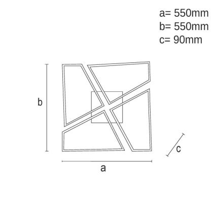 Plafonnier à intensité variable LED/115W/230V 3000-6500K marron/noir + télécommande