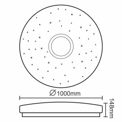 Plafonnier à intensité variable LED/150W/230V