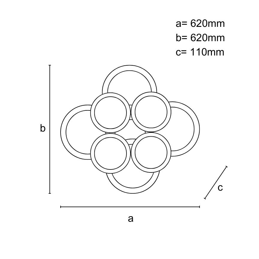 Plafonnier à intensité variable LED/200W/230V 3000-6500K + télécommande