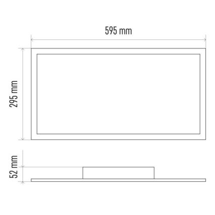 Plafonnier à intensité variable LED/25W/230V rectangle 2700K-6000K + télécommande