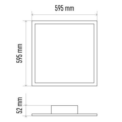 Plafonnier à intensité variable LED/40W/230V 2700K-6000K carré + télécommande