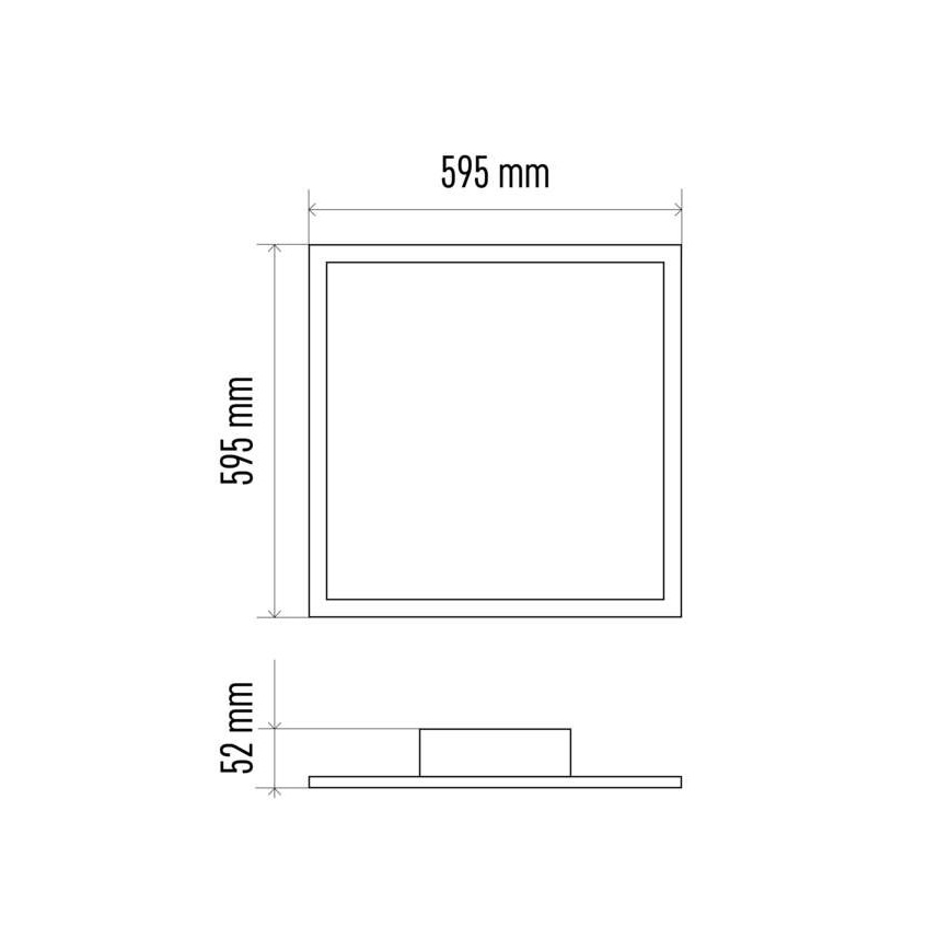 Plafonnier à intensité variable LED/40W/230V 2700K-6000K carré + télécommande