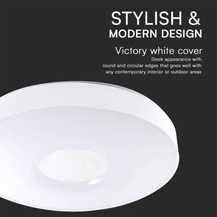 Plafonnier à intensité variable LED/40W/230V 3000-6500K 39 cm blanc + télécommande
