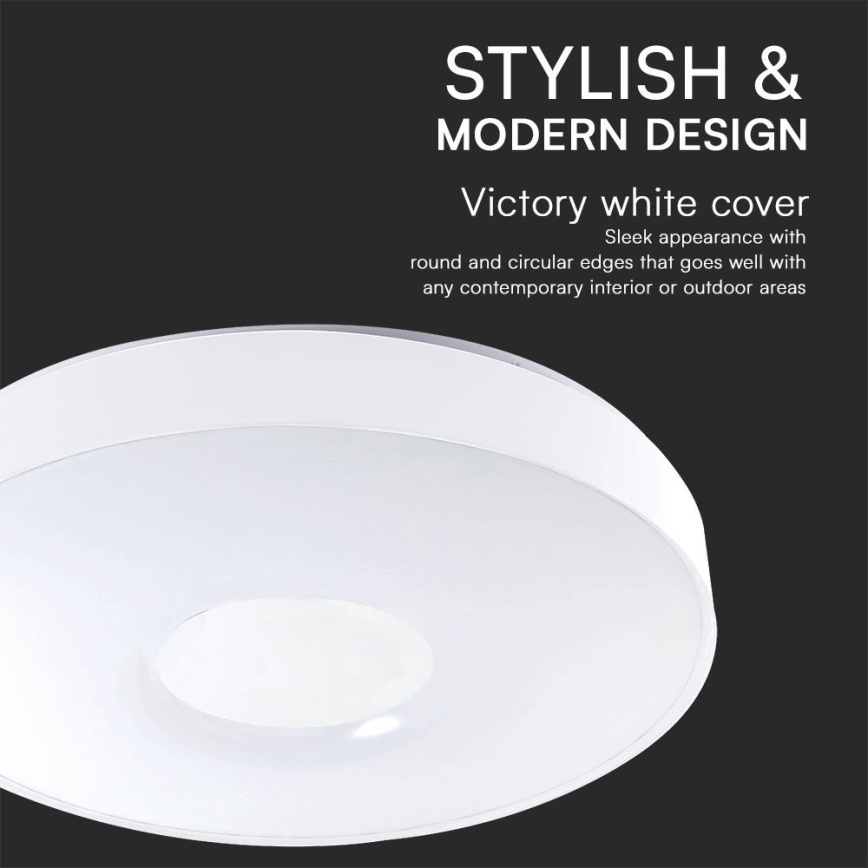 Plafonnier à intensité variable LED/40W/230V 3000-6500K 39 cm blanc + télécommande