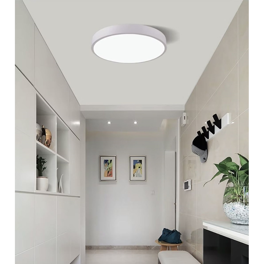 Plafonnier à intensité variable LED/40W/230V 3000-6500K d. 40 cm blanc + Télécommande
