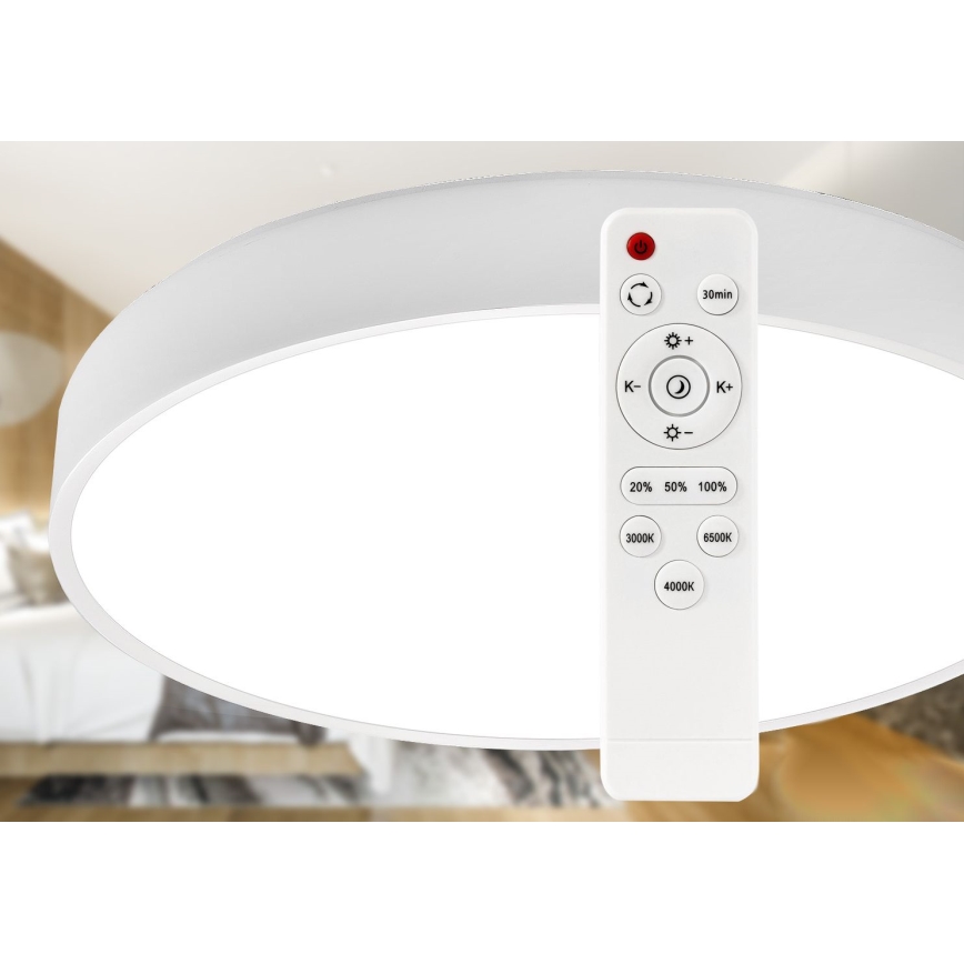 Plafonnier à intensité variable LED/40W/230V 3000-6500K d. 40 cm blanc + Télécommande